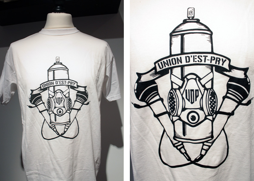 T-shirt Union D'est-Pry , sérigraphie encre plastisol noir